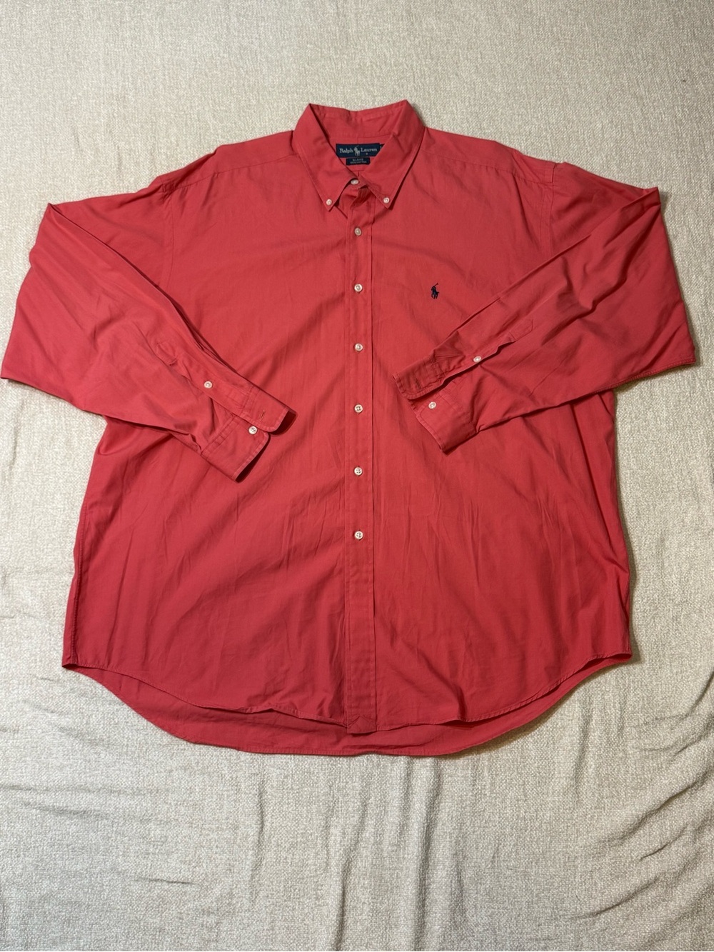 Polo Ralph Lauren Blake Shirt XXL Red Cotton Pony 90s Y2K Preppy Vintage